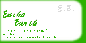 eniko burik business card
